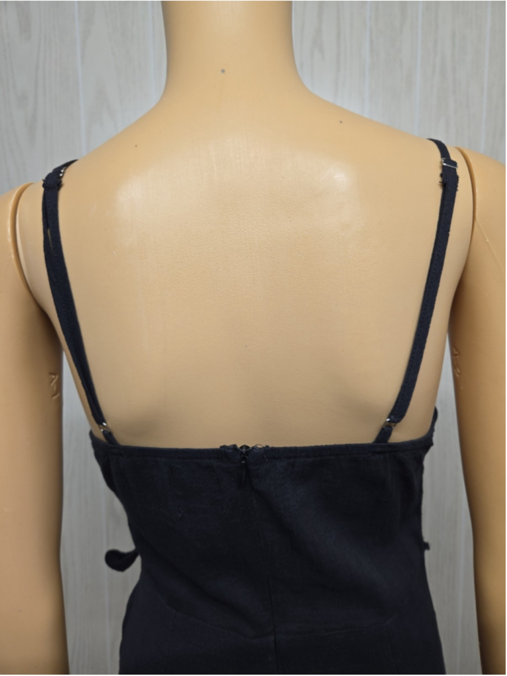 Princess Polly Size 10 Black Wrap Mini Dress Raw Edge Ruffle Hem Date Night - Picture 7 of 10